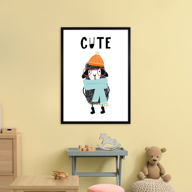 Cute Animal Pop  Art Print by Pixy Paper A1 White Frame
