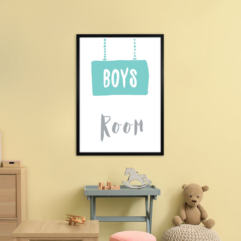 Boys Room Mint  Art Print by Pixy Paper A1 White Frame