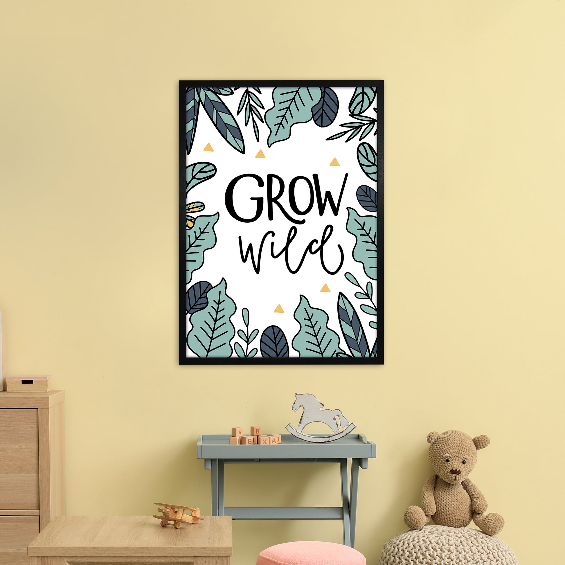 Grow Wild  Art Print by Pixy Paper A1 White Frame