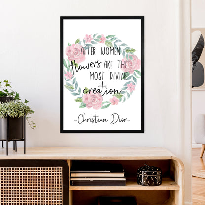 After Women Flowers  Art Print by Pixy Paper A1 White Frame