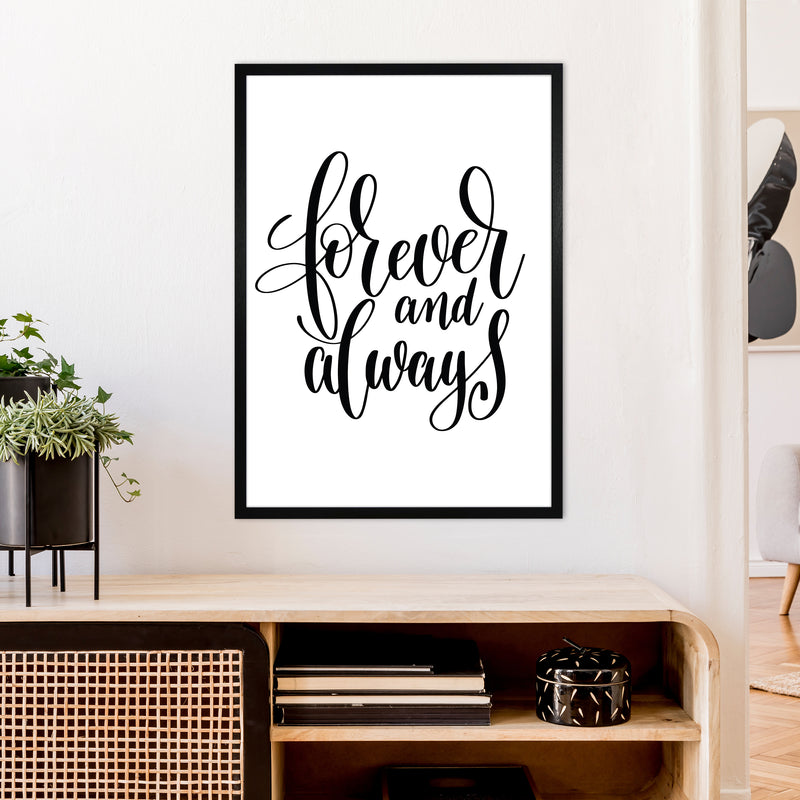 Forever And Always  Art Print by Pixy Paper A1 White Frame