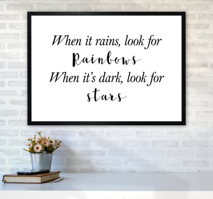 When It Rains  Art Print by Pixy Paper A1 White Frame