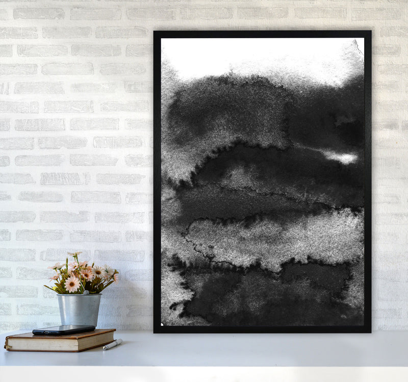 Majestic Monochrome Watercolour 16 Art Print by Pixy Paper A1 White Frame