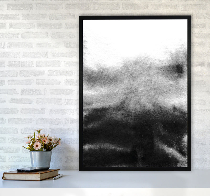 Majestic Monochrome Watercolour 19 Art Print by Pixy Paper A1 White Frame
