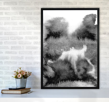 Majestic Monochrome Watercolour 17 Art Print by Pixy Paper A1 White Frame