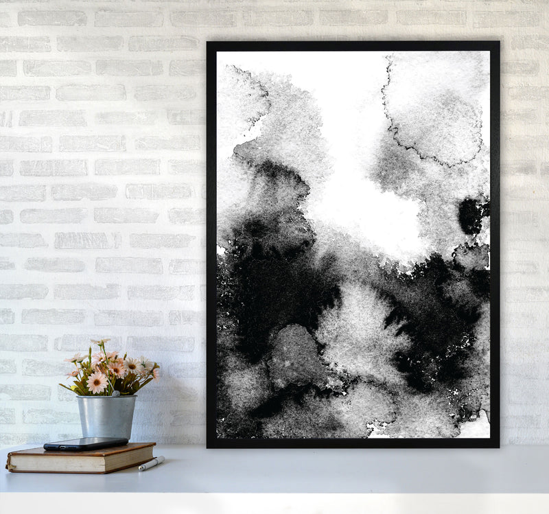 Majestic Monochrome Watercolour 12 Art Print by Pixy Paper A1 White Frame