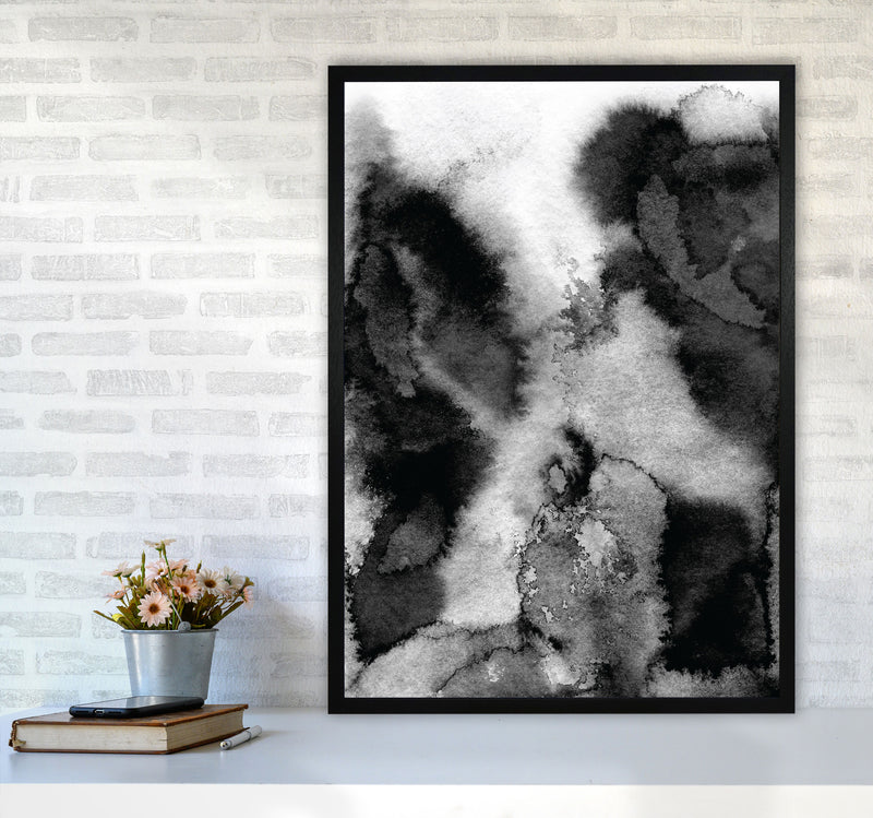 Majestic Monochrome Watercolour 11 Art Print by Pixy Paper A1 White Frame