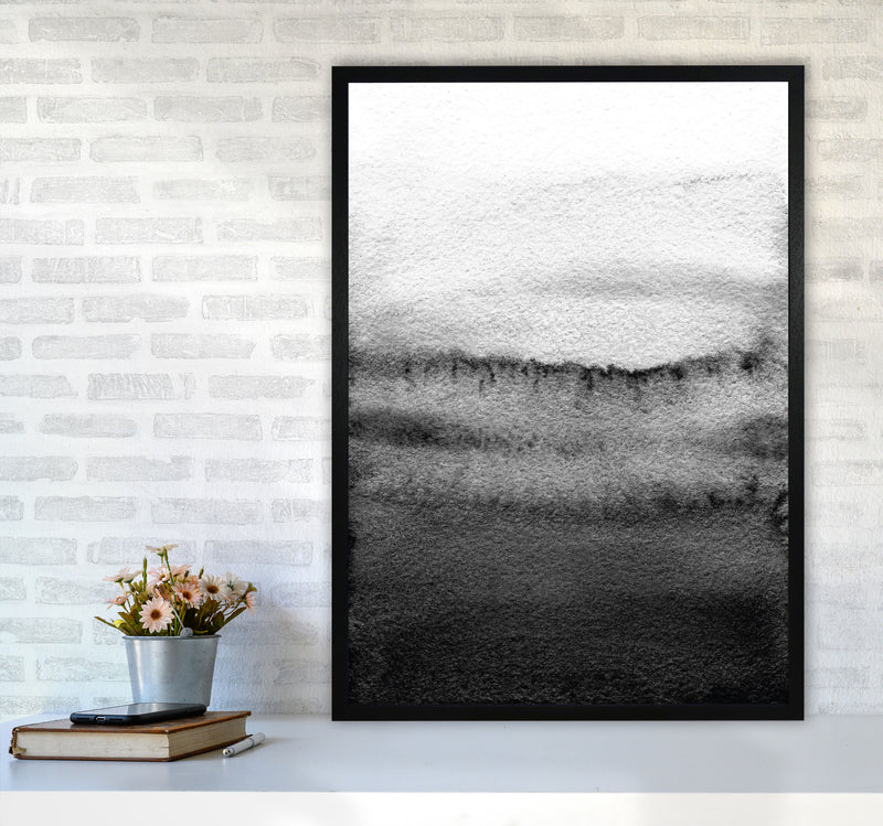 Majestic Monochrome Watercolour 18 Art Print by Pixy Paper A1 White Frame