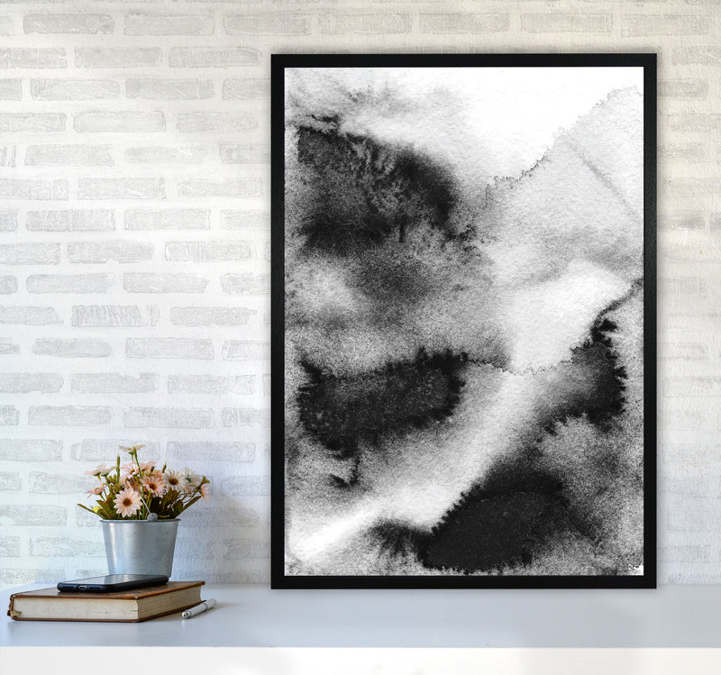 Majestic Monochrome Watercolour 03 Art Print by Pixy Paper A1 White Frame