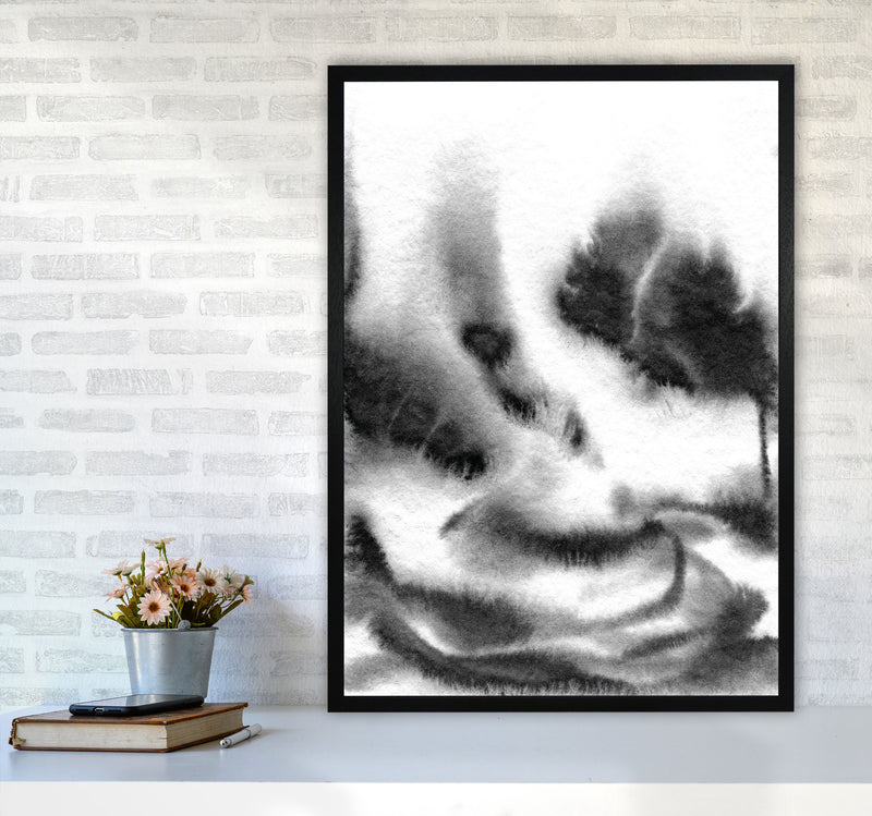 Majestic Monochrome Watercolour 06 Art Print by Pixy Paper A1 White Frame