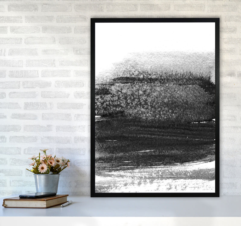 Majestic Monochrome Watercolour 01 Art Print by Pixy Paper A1 White Frame
