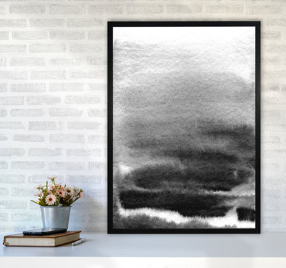 Majestic Monochrome Watercolour 02 Art Print by Pixy Paper A1 White Frame