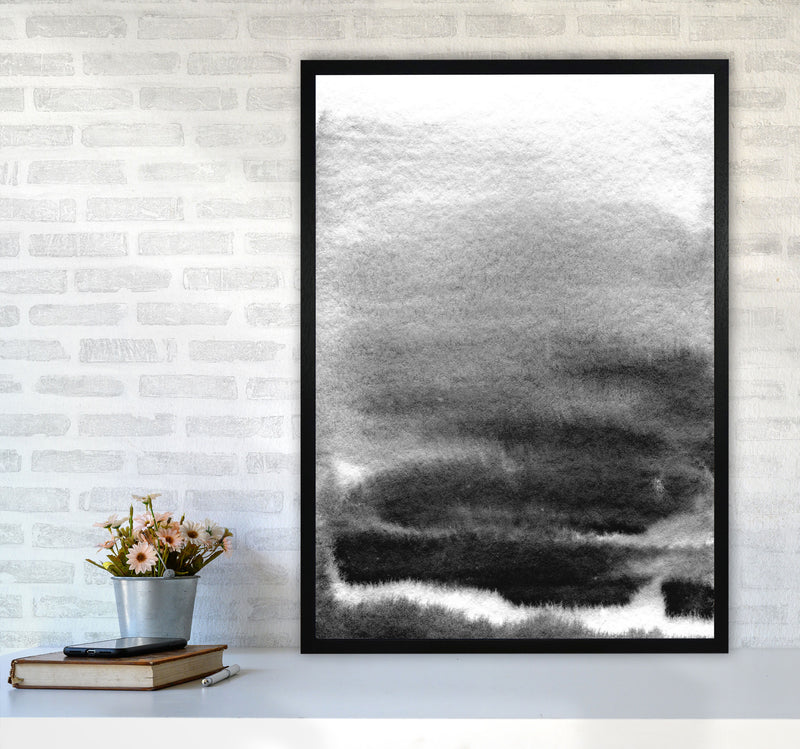 Majestic Monochrome Watercolour 02 Art Print by Pixy Paper A1 White Frame