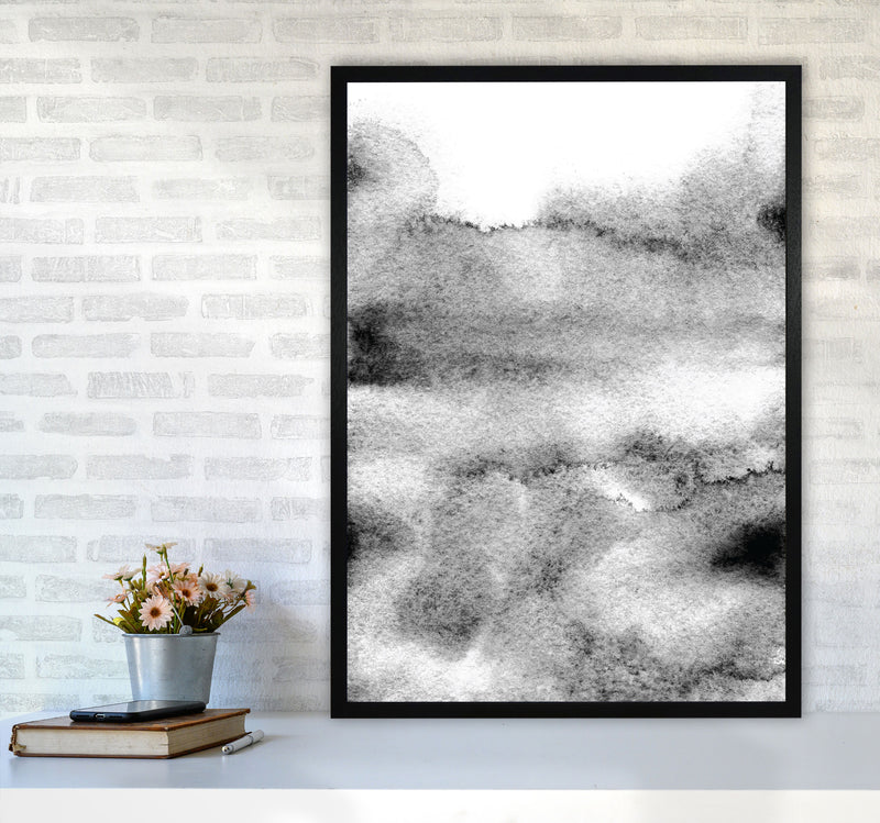Majestic Monochrome Watercolour 04 Art Print by Pixy Paper A1 White Frame