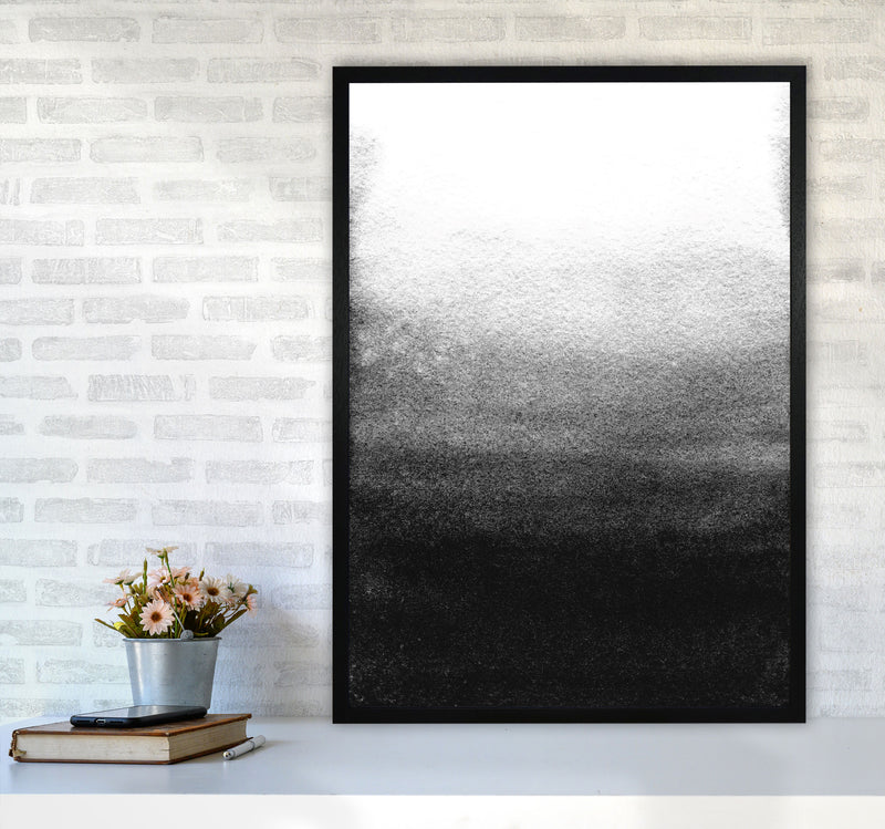 Majestic Monochrome Watercolour 07 Art Print by Pixy Paper A1 White Frame