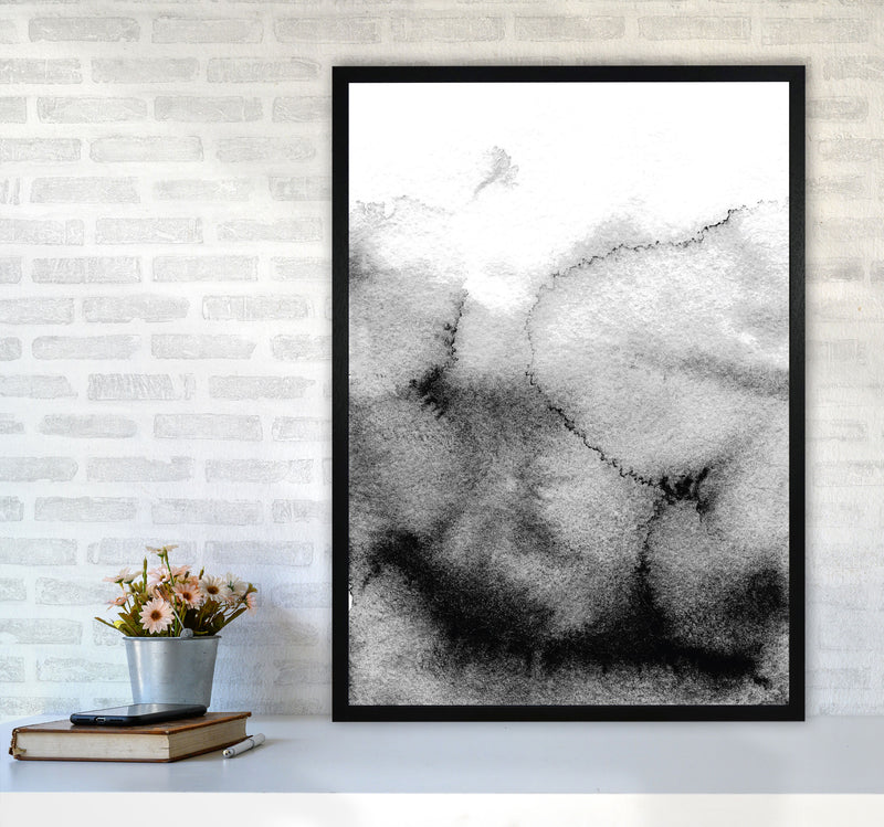 Majestic Monochrome Watercolour 09 Art Print by Pixy Paper A1 White Frame