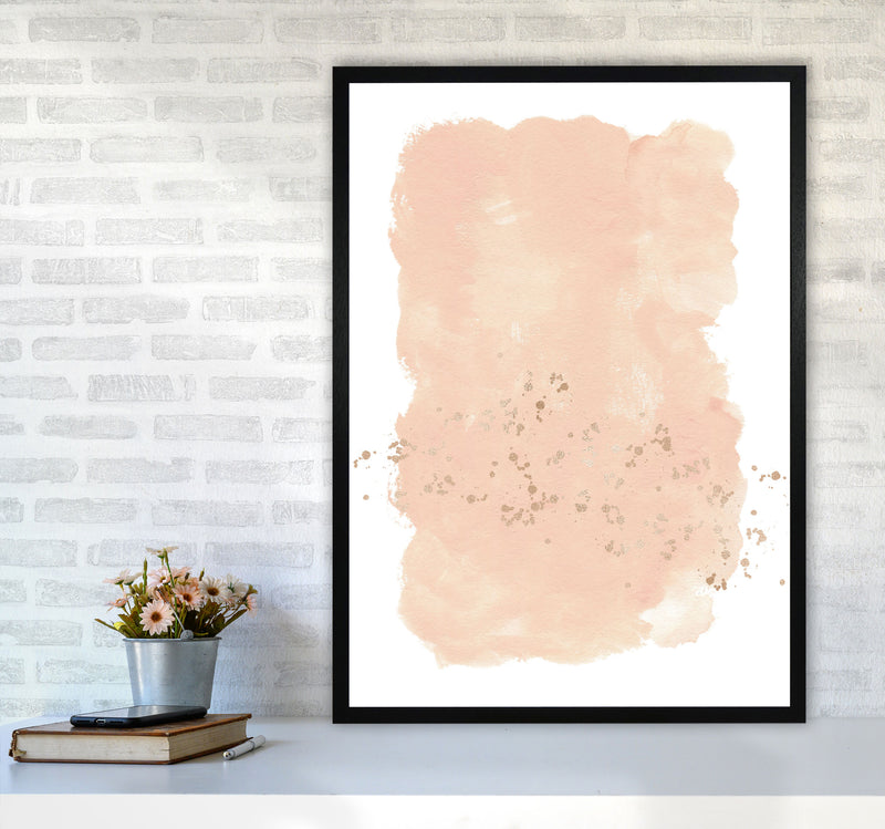 Aztec Blush Watercolour Art Print by Pixy Paper A1 White Frame