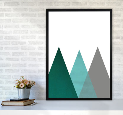Mountains emerald Art Print by Pixy Paper A1 White Frame