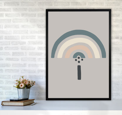 Inspired Natural Rainbow Stone Art Print by Pixy Paper A1 White Frame
