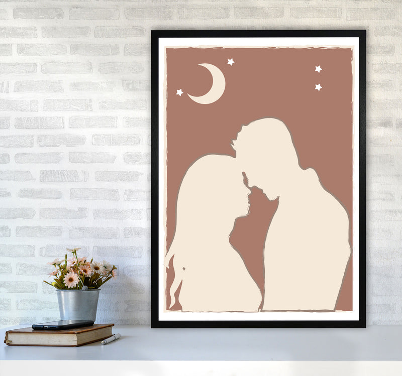 Autumn Lovers abstract Art Print by Pixy Paper A1 White Frame