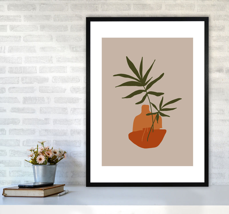 Autumn Plant abstract Art Print by Pixy Paper A1 White Frame