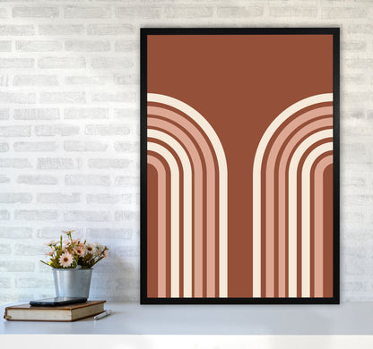 Autumn Double Rainbow abstract Art Print by Pixy Paper A1 White Frame