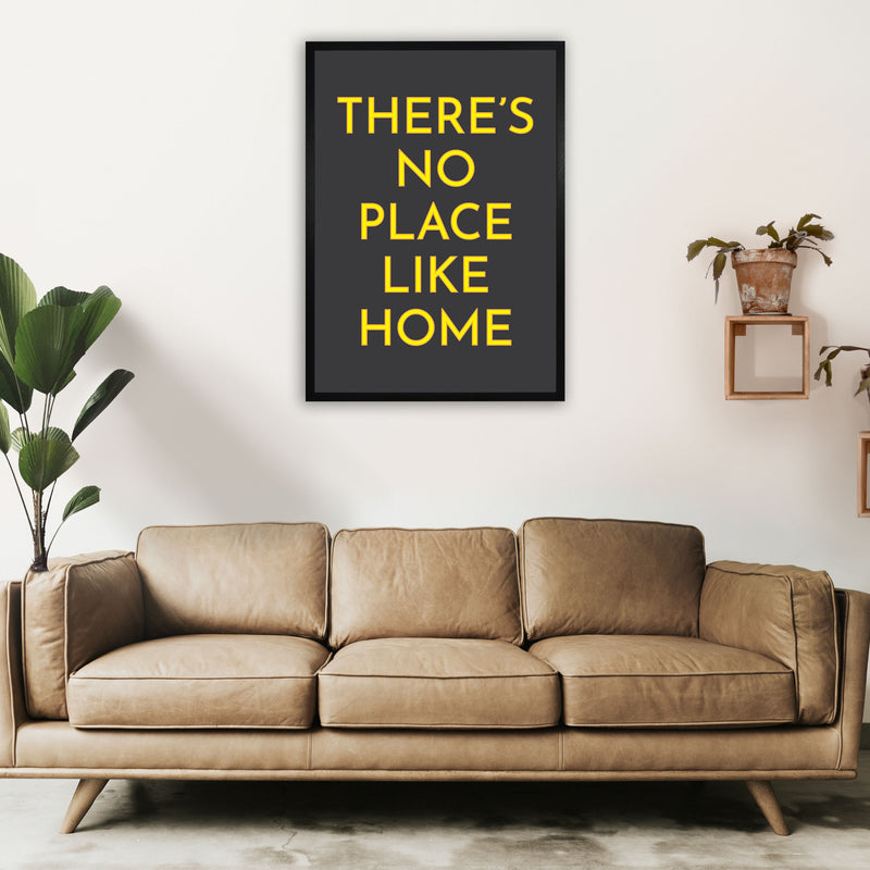 There's No Place Like Home Neon Art Print by Pixy Paper A1 White Frame
