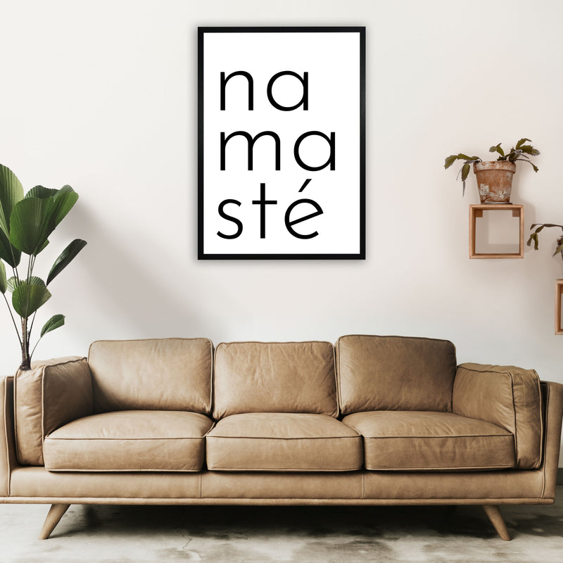 Namaste Art Print by Pixy Paper A1 White Frame