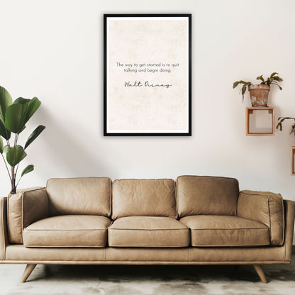 Quit Talking - Walt Disney Art Print by Pixy Paper A1 White Frame