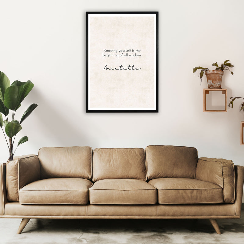 Knowing Yourself - Aristotle Art Print by Pixy Paper A1 White Frame