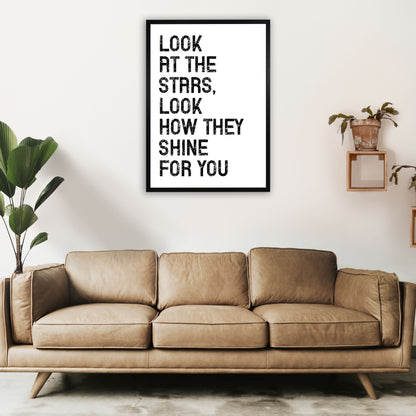 Look At The Stars Art Print by Pixy Paper A1 White Frame