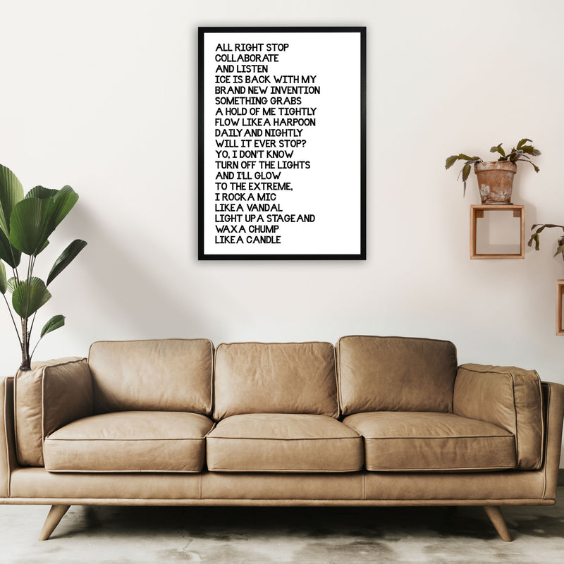 Ice Ice Baby Art Print by Pixy Paper A1 White Frame
