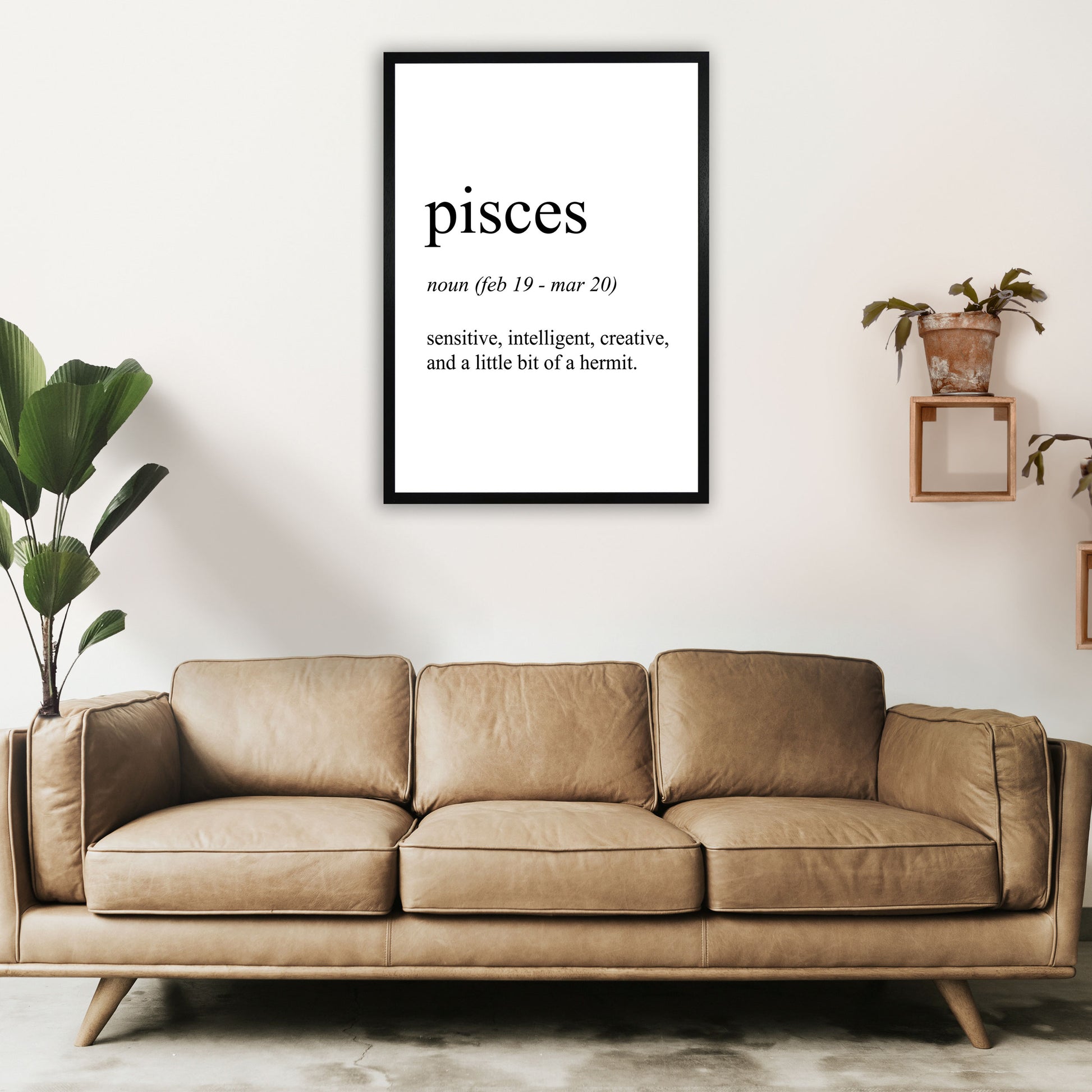 Pisces Definition Art Print by Pixy Paper A1 White Frame