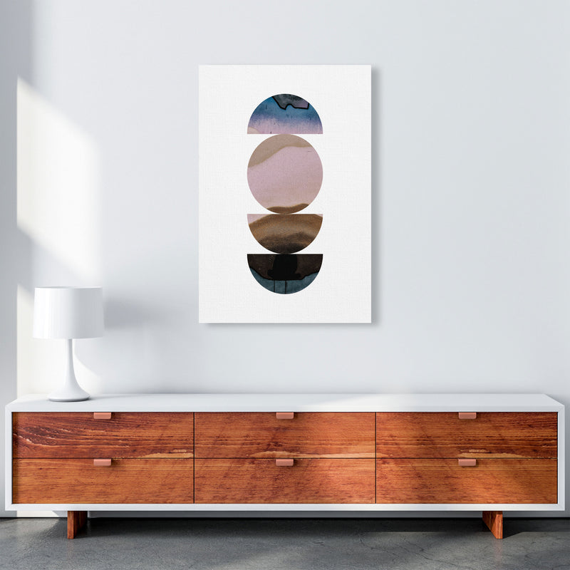 Abstract Circles White Background Modern Print A1 Canvas