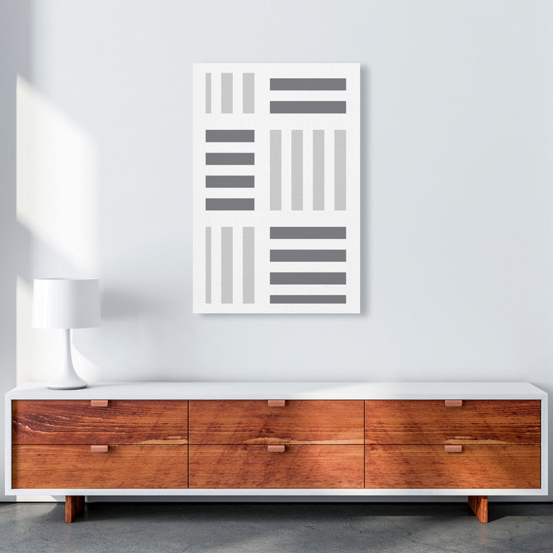 Grey Abstract Patterns 2 Modern Print A1 Canvas