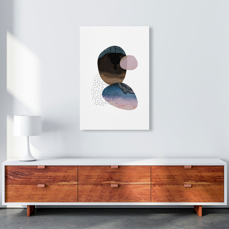 Pastel And Sand Abstract Shapes Modern Print A1 Canvas