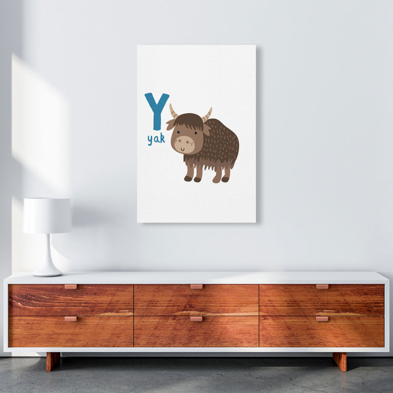 Alphabet Animals, Y Is For Yak Framed Nursey Wall Art Print A1 Canvas