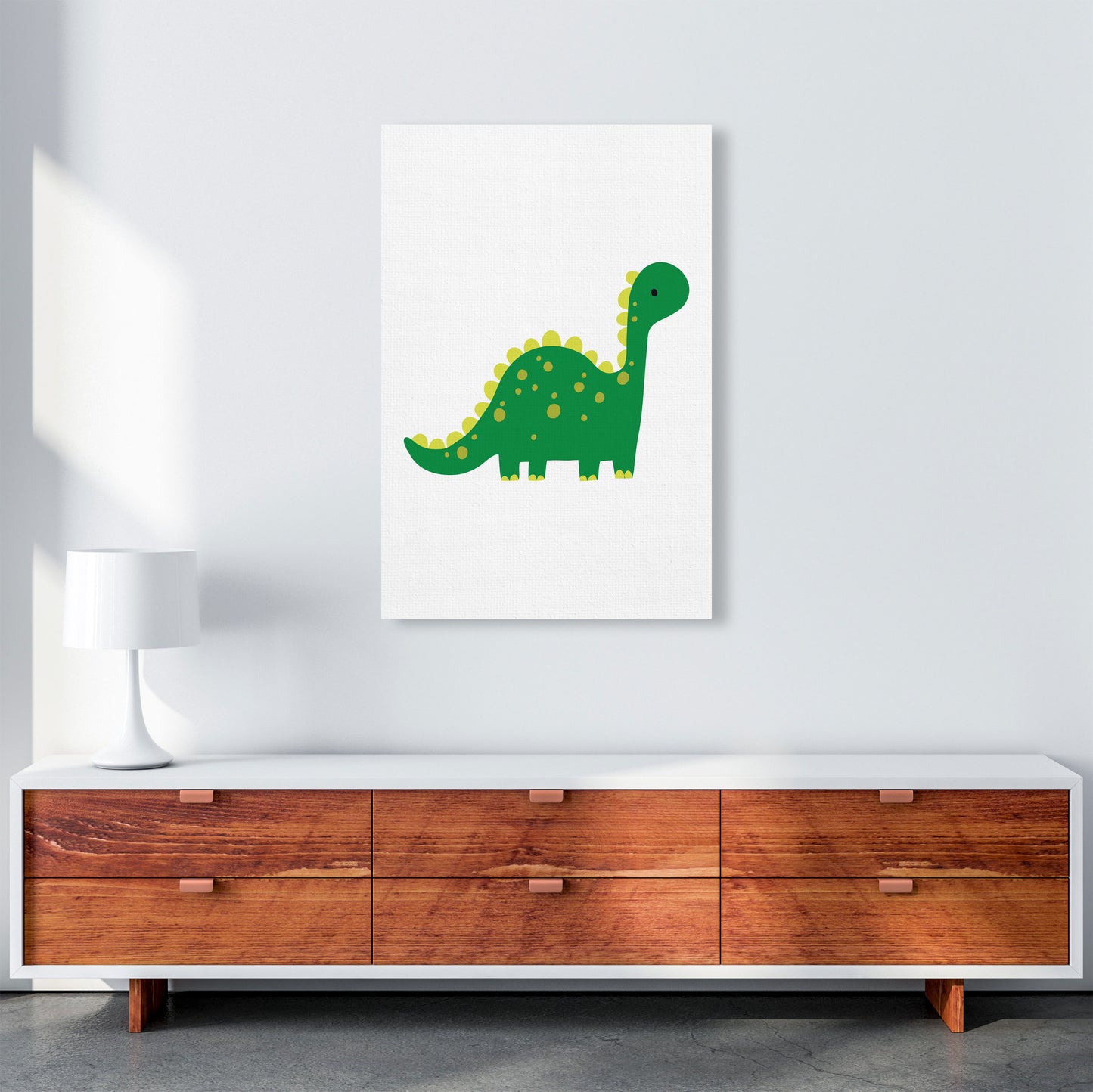 Children&#39;s Animals, Dino Modern Print A1 Canvas