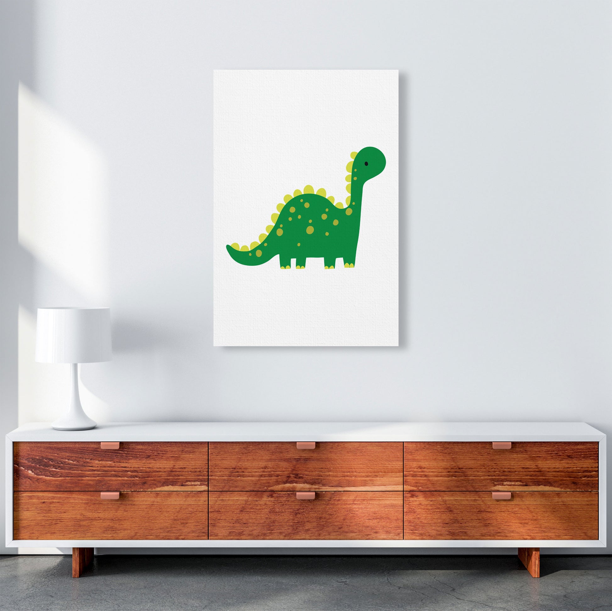 Children&#39;s Animals, Dino Modern Print A1 Canvas