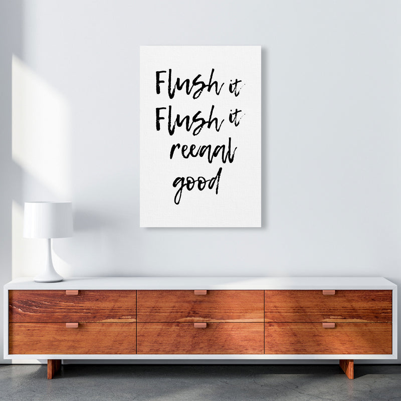 Flush It Real Good, Bathroom Modern Print, Framed Bathroom Wall Art A1 Canvas