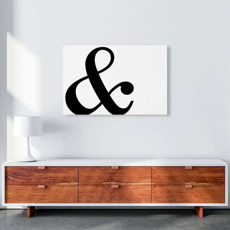 Ampersand Landscape Framed Typography Wall Art Print A1 Canvas