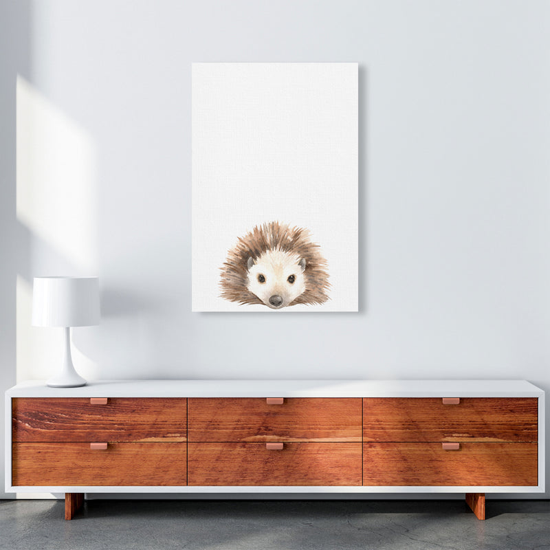 Forest Friends, Cute Hedgehog Modern Print Animal Art Print A1 Canvas