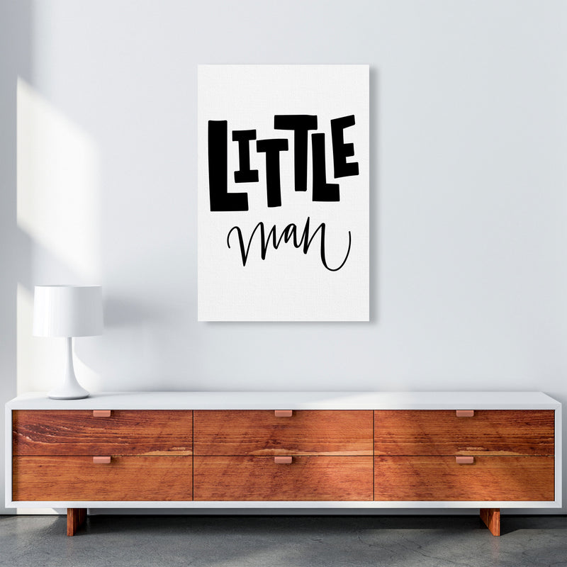 Little Man Black Framed Nursey Wall Art Print A1 Canvas