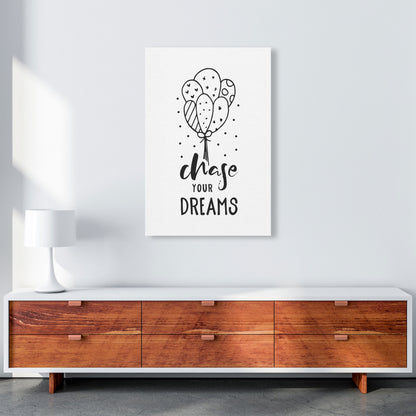Chase Your Dreams Black Framed Nursey Wall Art Print A1 Canvas