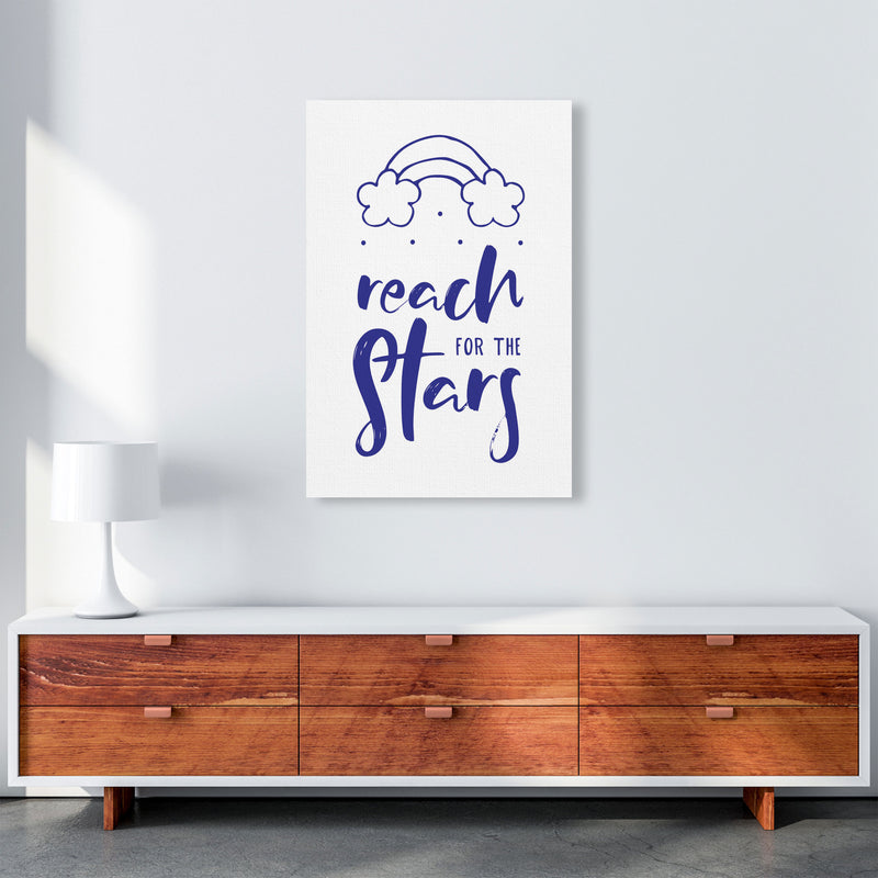 Reach For The Stars Navy Modern Print A1 Canvas