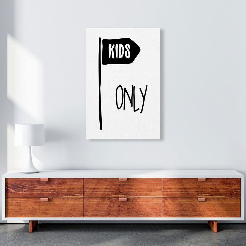 Kids Only Black Framed Nursey Wall Art Print A1 Canvas
