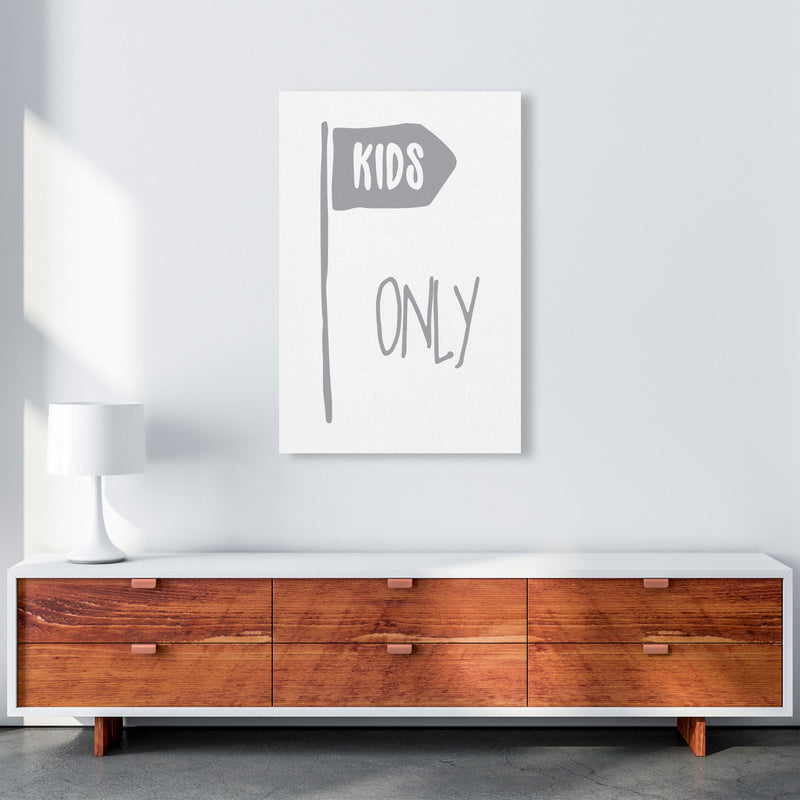 Kids Only Grey Framed Nursey Wall Art Print A1 Canvas