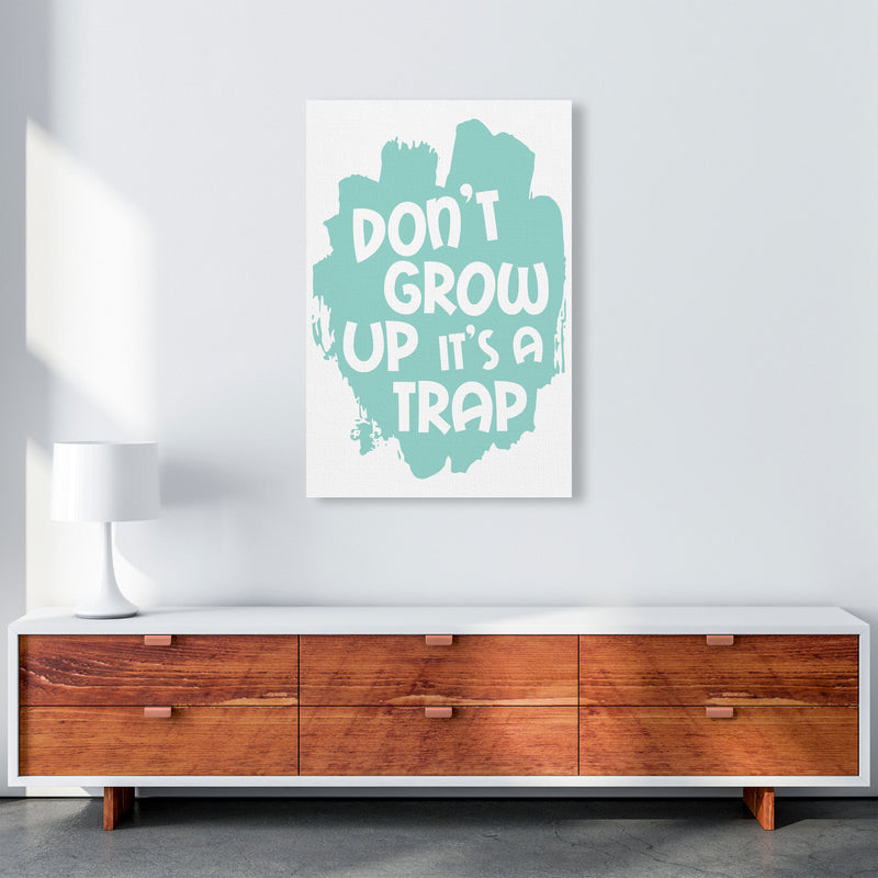 Don&#39;t Grow Up It&#39;s A Trap Mint Framed Typography Wall Art Print