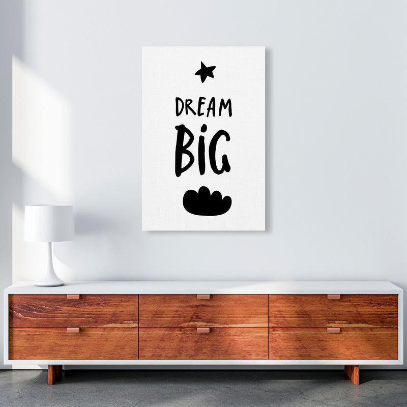 Dream Big Black Framed Typography Wall Art Print A1 Canvas