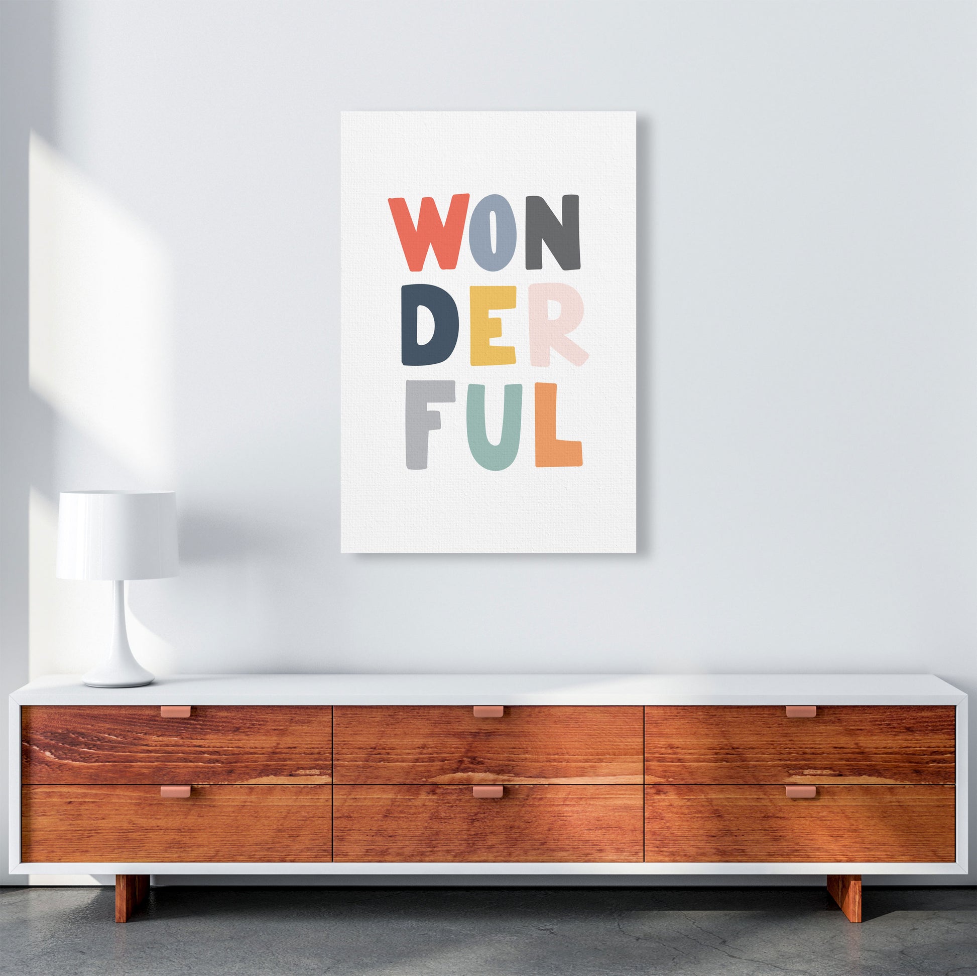 Wonderful Colour Framed Nursey Wall Art Print A1 Canvas